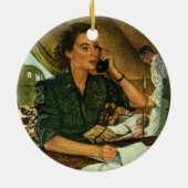 ヴィンテージ愛国医療ナースオン電話 セラミックオーナメント (裏面)