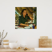 ヴィンテージ愛国医療ナースオン電話 ポスター (キッチン)