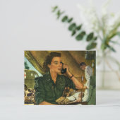 ヴィンテージ愛国医療ナースオン電話 ポストカード (スタンド正面)