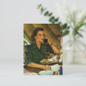 ヴィンテージ愛国医療ナースオン電話 ポストカード (スタンド正面)