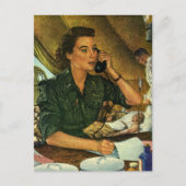 ヴィンテージ愛国医療ナースオン電話 ポストカード (正面)