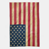 ヴィンテージ愛国国旗 キッチンタオル (縦)