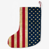 ヴィンテージ愛国国旗 スモールクリスマスストッキング (裏面)