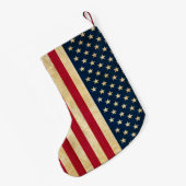 ヴィンテージ愛国国旗 スモールクリスマスストッキング (裏面 (吊り時))