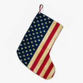 ヴィンテージ愛国国旗 スモールクリスマスストッキング (正面 (吊り時))