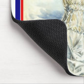 ヴィンテージ愛国女性wアメリカ国旗のポスターアート マウスパッド (コーナー)