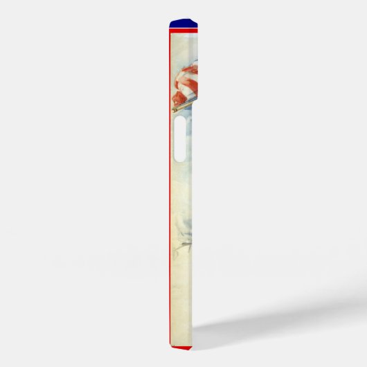 ヴィンテージ愛国女性wアメリカ国旗のポスターアート Case-Mate iPhoneケース (裏面 / 右)