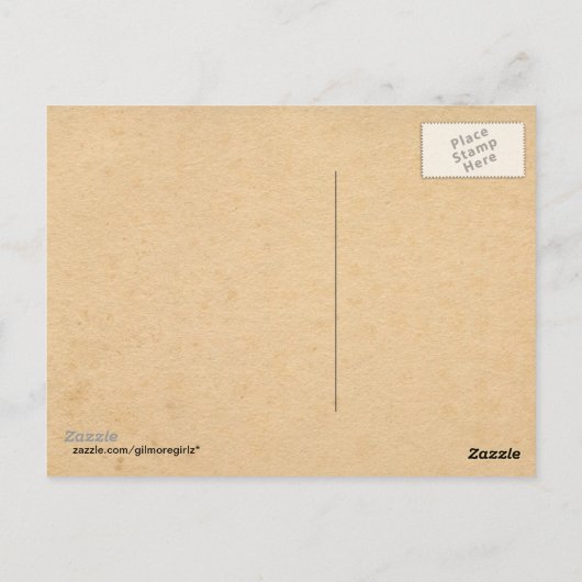 ヴィンテージ愛国少女 & 少年とアメリカ国旗 ポストカード (裏面)