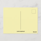 ヴィンテージ愛国少年が七面鳥と国旗を運ぶ ポストカード (裏面)