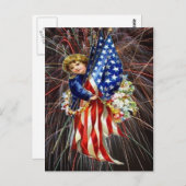 ヴィンテージ愛国少年と現代の花火, ZSSG ポストカード (正面/裏面)