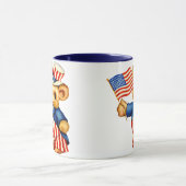 ヴィンテージ愛国心が強いくまのマグ マグカップ (中央)