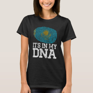 ヴィンテージ愛国心それは私のDnaカザフスタン国旗Fにある Tシャツ