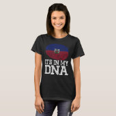 ヴィンテージ愛国心それは私のDnaハイチ国旗の指にある Tシャツ (正面フル)