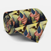 ヴィンテージ愛国心イーグルアメリカ国旗 ネクタイ (ロール)