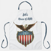 ヴィンテージ愛国心、 アメリカ国旗の誇りある鷹 エプロン (正面)