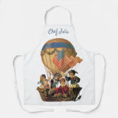 ヴィンテージ愛国心、熱気球の子供 エプロン (正面)