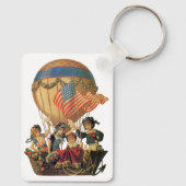ヴィンテージ愛国心、熱気球の子供 キーホルダー (裏面)