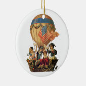 ヴィンテージ愛国心、熱気球の子供 セラミックオーナメント (右)