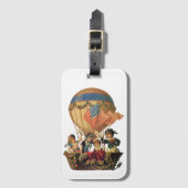 ヴィンテージ愛国心、熱気球の子供 ラゲッジタグ (正面縦)