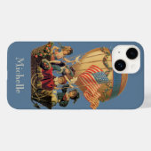 ヴィンテージ愛国心、熱気球の子供 Case-Mate iPhoneケース (裏面 (横))