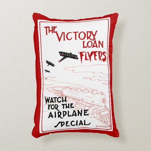 ヴィンテージ愛国戦勝機飛行機 アクセントクッション (正面(垂直))