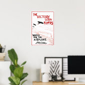 ヴィンテージ愛国戦勝機飛行機 ポスター (ホームオフィス)