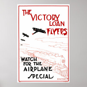 ヴィンテージ愛国戦勝機飛行機 ポスター
