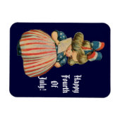 ヴィンテージ愛国的かわいこちゃん マグネット (横)