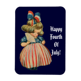 ヴィンテージ愛国的かわいこちゃん マグネット