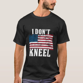 ヴィンテージ愛国的なアメリカ合衆国国旗Fを膝に付けない Tシャツ