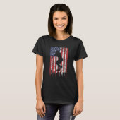 ヴィンテージ愛国的なアメリカ国旗おもしろいー Tシャツ (正面フル)