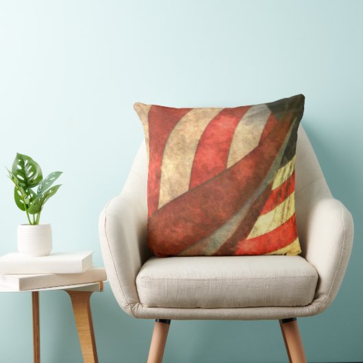 ヴィンテージ愛国的なアメリカ国旗のアクセント枕 クッション (椅子)