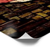 ヴィンテージ愛国的なアメリカ国旗のタイル張りの星とストライプ ポスター (コーナー)