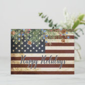 ヴィンテージ愛国的なアメリカ国旗のビジネス企業の シーズンカード (スタンド正面)