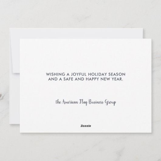 ヴィンテージ愛国的なアメリカ国旗のビジネス企業の シーズンカード (裏面)