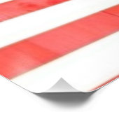 ヴィンテージ愛国的なアメリカ国旗の木柵 ポスター (コーナー)