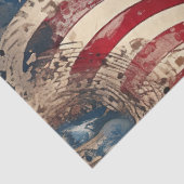 ヴィンテージ愛国的なアメリカ国旗の音符 薄葉紙 (詳細)