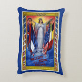 ヴィンテージ愛国的なアメリカ平和正義の自由 アクセントクッション (裏面(縦))