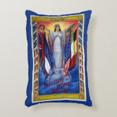 ヴィンテージ愛国的なアメリカ平和正義の自由 アクセントクッション (正面(垂直))