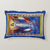 ヴィンテージ愛国的なアメリカ平和正義の自由 アクセントクッション (裏面)