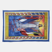 ヴィンテージ愛国的なアメリカ平和正義の自由 キッチンタオル (横)