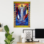 ヴィンテージ愛国的なアメリカ平和正義の自由 ポスター (ホームオフィス)