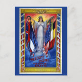 ヴィンテージ愛国的なアメリカ平和正義の自由 ポストカード (正面)