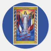 ヴィンテージ愛国的なアメリカ平和正義の自由 ラウンドシール (正面)