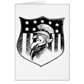 ヴィンテージ愛国的なアンクルサムとアメリカ国旗 (正面)