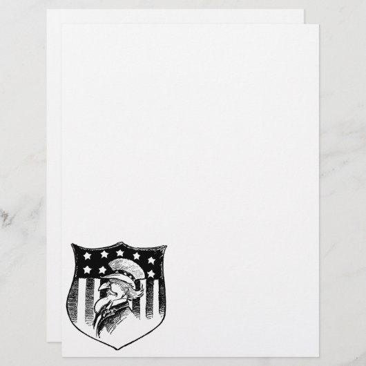 ヴィンテージ愛国的なアンクルサムとアメリカ国旗 (正面/裏面)