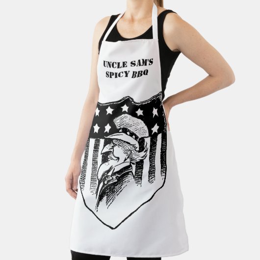ヴィンテージ愛国的なアンクルサムとアメリカ国旗 エプロン (インサイチュ)