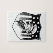 ヴィンテージ愛国的なアンクルサムとアメリカ国旗 ジグソーパズル (横)