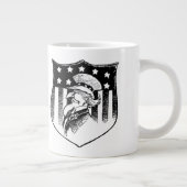 ヴィンテージ愛国的なアンクルサムとアメリカ国旗 ジャンボコーヒーマグカップ (右)