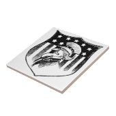 ヴィンテージ愛国的なアンクルサムとアメリカ国旗 タイル (側面)